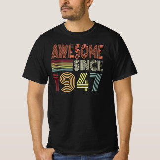 Camiseta Incrível Desde 1947 Nascer Retroativo Em 1947, Ani