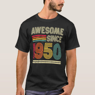 Camiseta Incrível desde 1950 73º Aniversário Retro