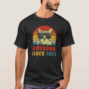 Camiseta Incrível Desde 1953, 70 Birthday Cat