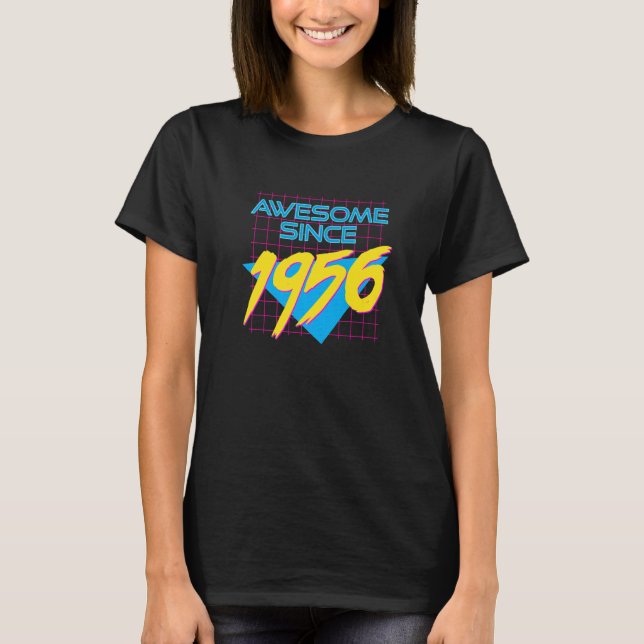 Camiseta Incrível Desde 1956, Legal Gráfico De 66 Anos (Frente)