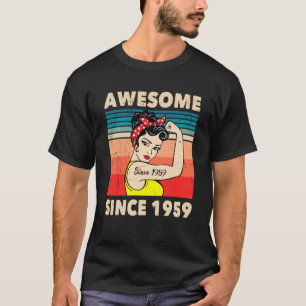 Camiseta Incrível Desde 1959, 64 anos, Aniversário Decorati