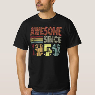 Camiseta Incrível Desde 1959 Nascer Retroativo Em Aniversár