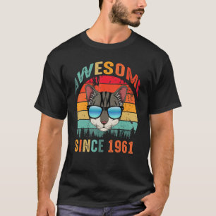 Camiseta Incrível Desde 1961 62º Aniversário Para Cat