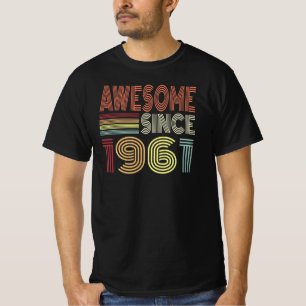 Camiseta Incrível Desde 1961 Nascer Retroativo Em 1961 Aniv