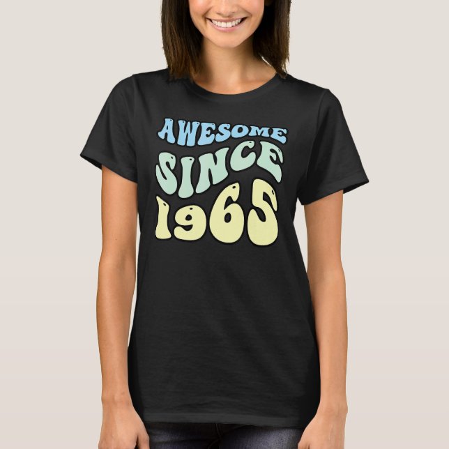 Camiseta Incrível Desde 1965 Vintage Retro Birthday (Frente)