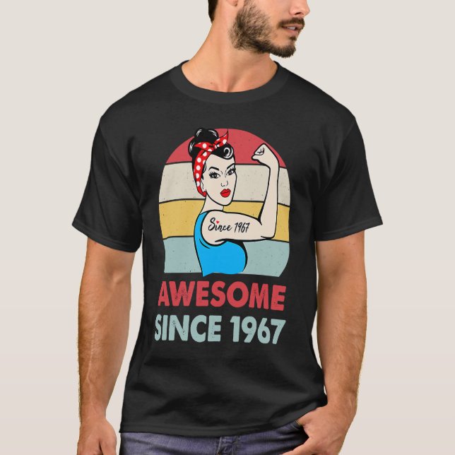 Camiseta Incrível Desde 1967 56 Anos 56 Anos 56 Anos (Frente)
