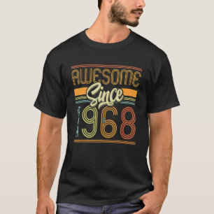Camiseta Incrível Desde 1968 54º aniversário 54 anos
