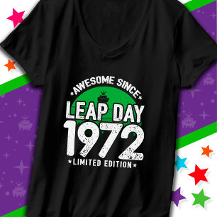 Camiseta Incrível Desde 1972 Dia do Ano Leap Fev 29 Anivers