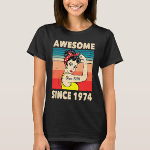 Camiseta Incrível Desde 1974, 49º aniversário Decorat