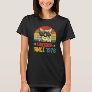 Camiseta Incrível desde 1976, 47º Aniversário Cat