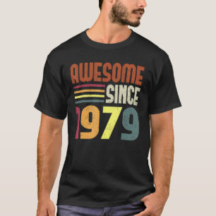 Camiseta Incrível Desde 1979 44 Aniversário Retro Vintage