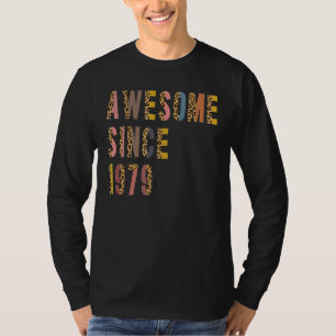 Camiseta Incrível Desde 1979 Leopard 1979 Aniversário 1