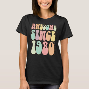 Camiseta Incrível Desde 1980 Aniversário 42 Anos Mulheres M
