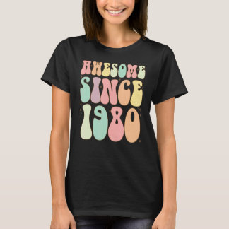 Camiseta Incrível Desde 1980 Aniversário 42 Anos Mulheres M