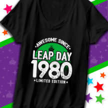 Incrível Desde 1980 Dia do Ano Leap Fev 29 Anivers