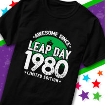 Incrível Desde 1980 Dia do Ano Leap Fev 29 Anivers