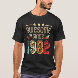 Camiseta Incrível Desde 1982 aniversário de 40 anos 40 Anos