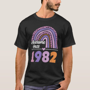 Camiseta Incrível Desde 1982, aniversário de 40 anos Leopa 