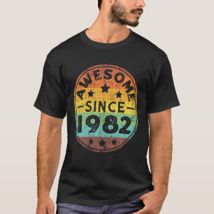 Camiseta Incrível Desde 1982, aniversário de 40 anos Retro