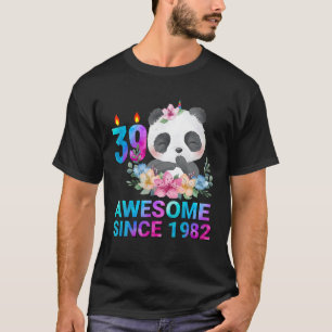 Camiseta Incrível Desde 1982, Cute Panda 39 Anos De Idade 3