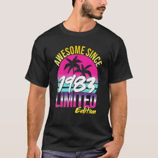Camiseta Incrível desde 1983 1980 Retro 80s Aniversário