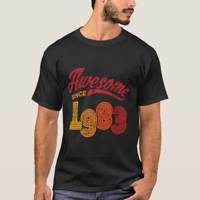 Camiseta Incrível Desde 1983, 36 Anos, 36 Anos, Dama De Ani (Frente)