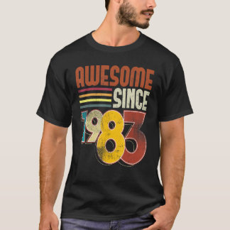 Camiseta Incrível Desde 1983 aniversário de 40 anos Retro V