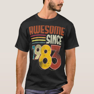 Camiseta Incrível Desde 1983 aniversário de 40 anos Retro V