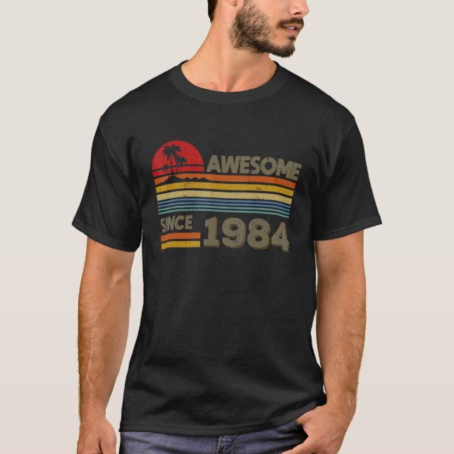 Camiseta Incrível desde 1984 38º aniversário 38 anos (Frente)