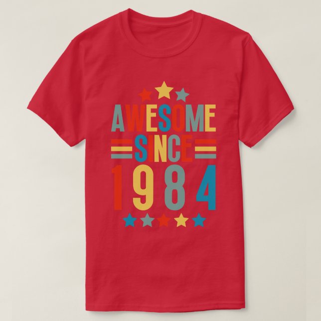 Camiseta Incrível Desde 1984 5 (Frente do Design)