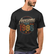 Incrível Desde 1986 Aniversário Retro Vintage