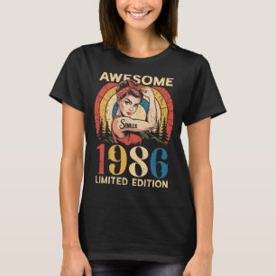 Camiseta Incrível Desde 1986 Retro 40º Aniversário Feminino
