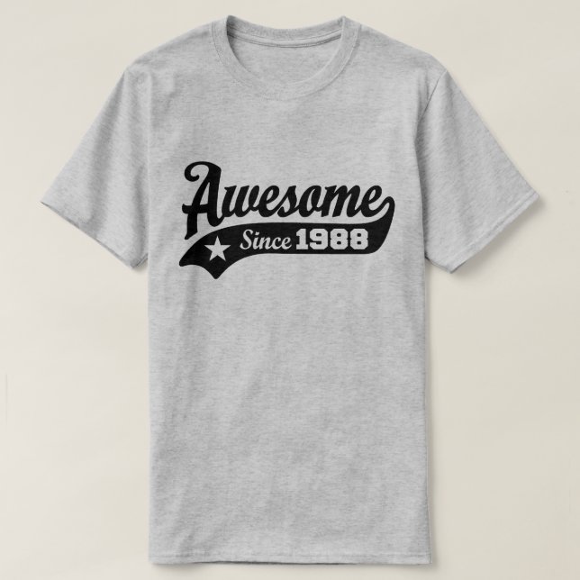 Camiseta Incrível Desde 1988 (Frente do Design)