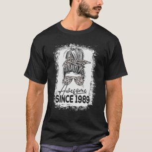 Camiseta Incrível Desde 1989, 34 anos, 34 anos, leopardo, 3