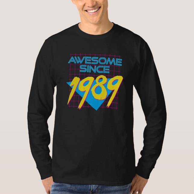 Camiseta Incrível Desde 1989, Legal Gráfico De 33 Anos (Frente)