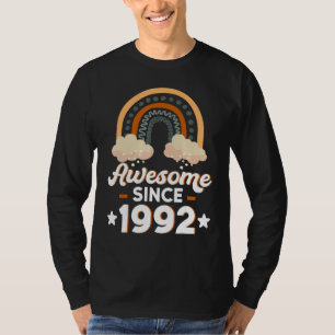 Camiseta Incrível Desde 1992 Aniversário de 30 anos Arco-ír