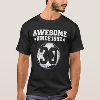 Camiseta Incrível Desde 1992 aniversário de 30 anos de Fute