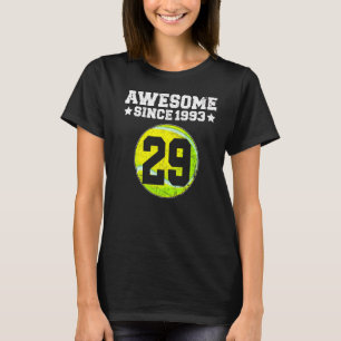 Camiseta Incrível desde 1993 Tênis 29º aniversário 29 anos 