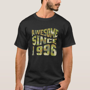 Camiseta Incrível desde 1996 Camo Camouflage Retro 26th Bir