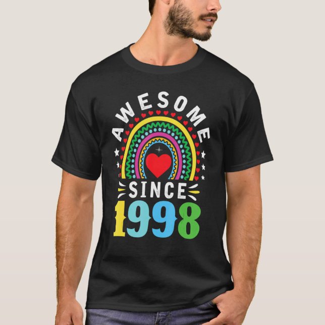 Camiseta Incrível Desde 1998 24º Aniversário do Nascer Arco (Frente)