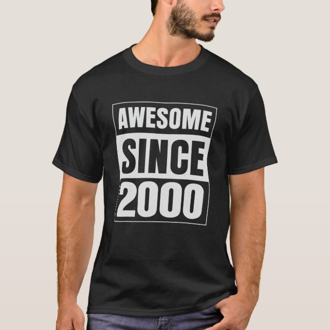 Camiseta Incrível Desde 2000, 21 anos, aniversário de 21 an (Frente)