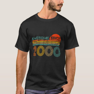 Camiseta Incrível Desde 2000 O Aniversário 20 Dotado 20 Ano