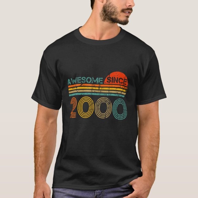 Camiseta Incrível Desde 2000 O Aniversário 20 Dotado 20 Ano (Frente)