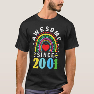 Camiseta Incrível Desde 2001 Nascer Rainbow In