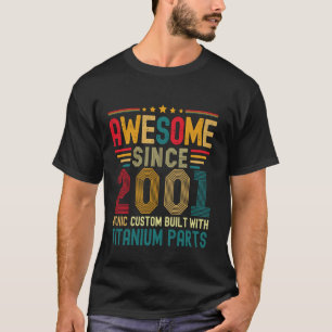 Camiseta Incrível Desde 2001 Vintage 23rd Birthday Men Tita