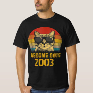 Camiseta Incrível Desde 2003, Aniversário Gift Cat Lover 20