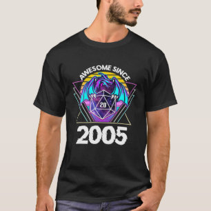 Camiseta Incrível Desde 2005 Tabletop RPG Dragon D20 16Th B