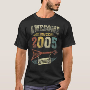 Camiseta Incrível desde 2005 Vintage 2005 17th Birthday 17 