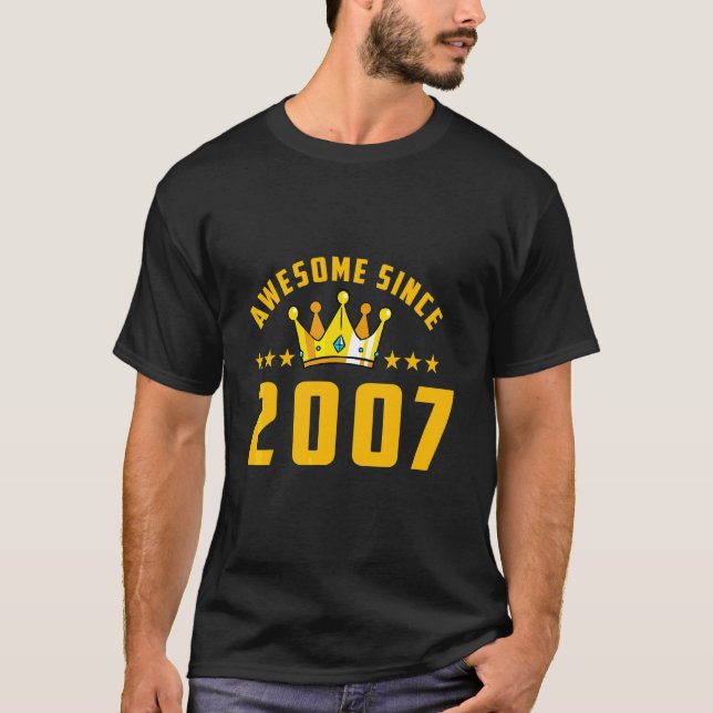Camiseta Incrível Desde 2007 Aniversário (Frente)