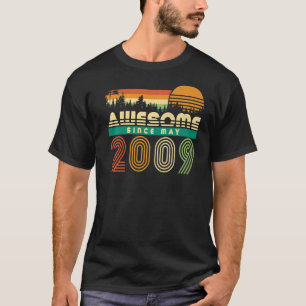 Camiseta Incrível Desde 2009 13 Maio Aniversário Raparigas 
